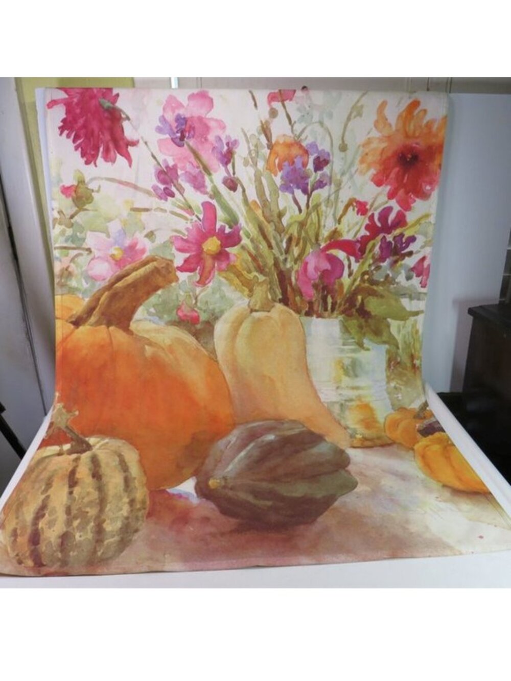 Toland Home Garden Fall Flag Large 24x34 Pumpkin Floral Autumn Double Sided